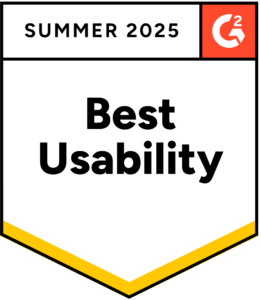 G2 Summer 2025 Best Usability badge