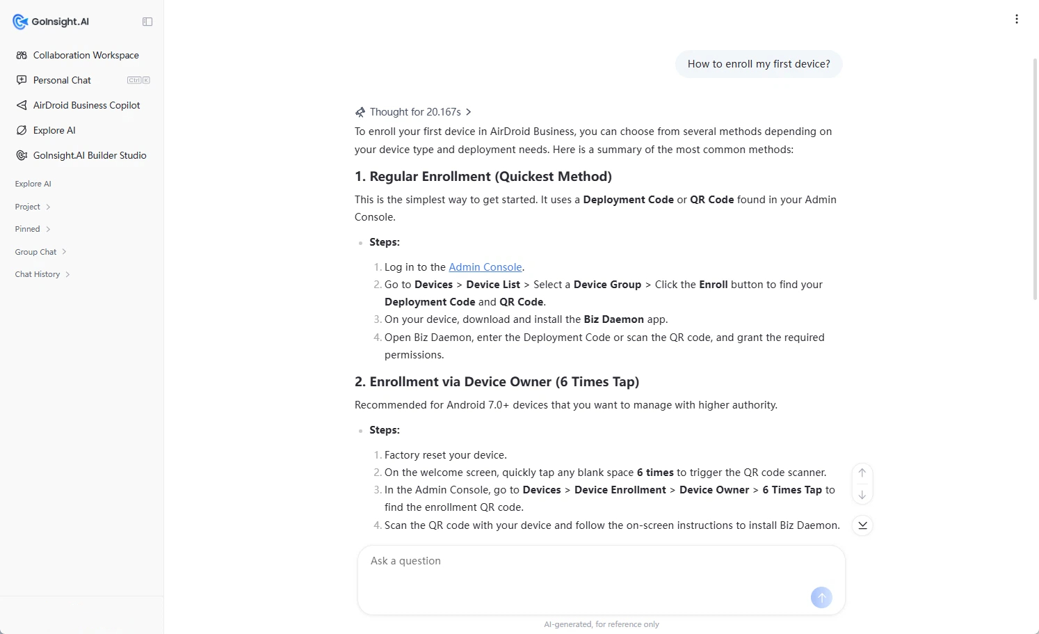 AirDroid business ask coplilot