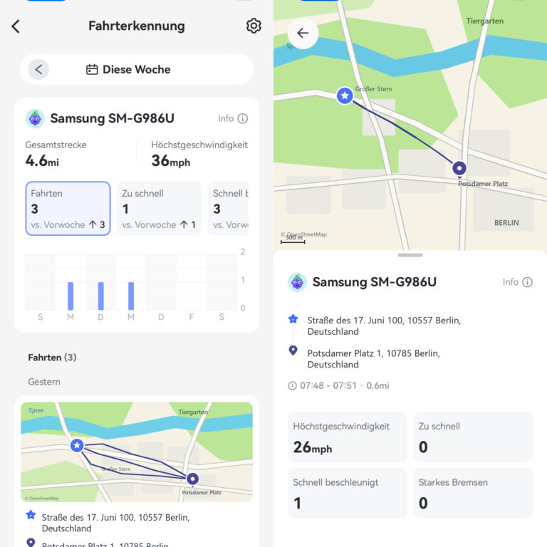Fahrterkennung
