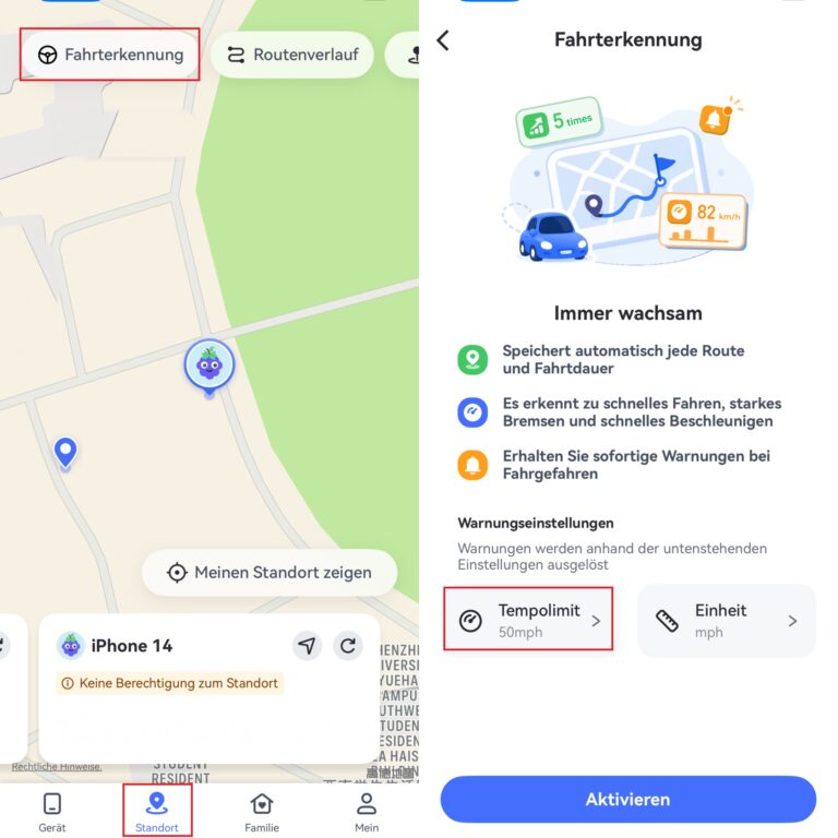Fahrterkennung