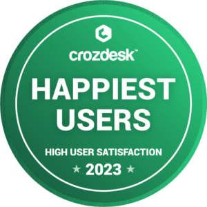 Crozdesk Happiest Users badge