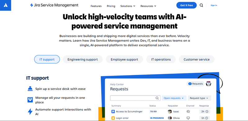 Jira Service Management by Atlassian