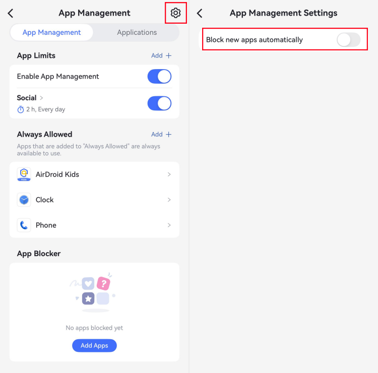 block newly downloaded apps