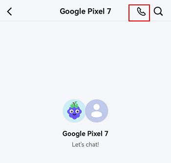 call in personal chat with Android