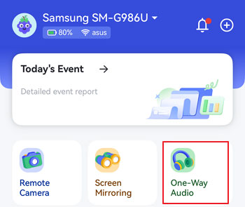 click One-Way Audio
