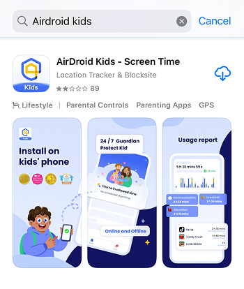 Download AirDroid Kids on iOS Device