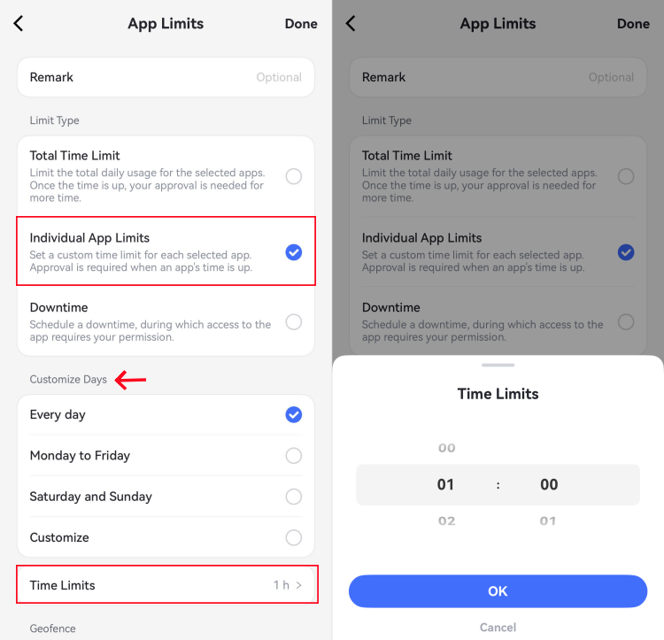 AirDroid Individual App Limits