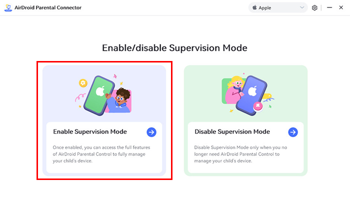 Select Enable Supervision Mode