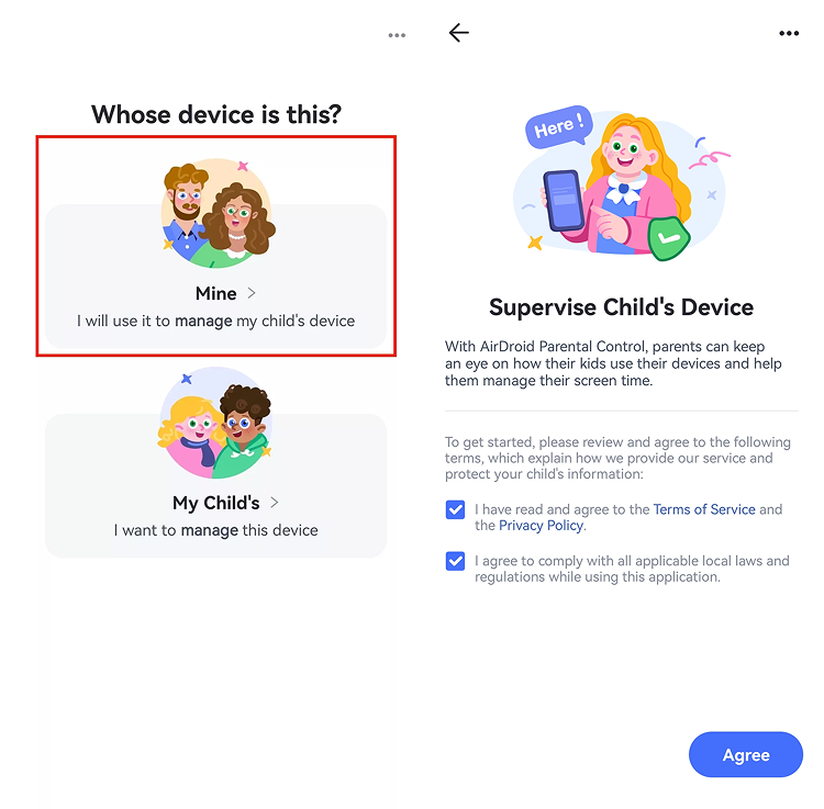 select the device owner
