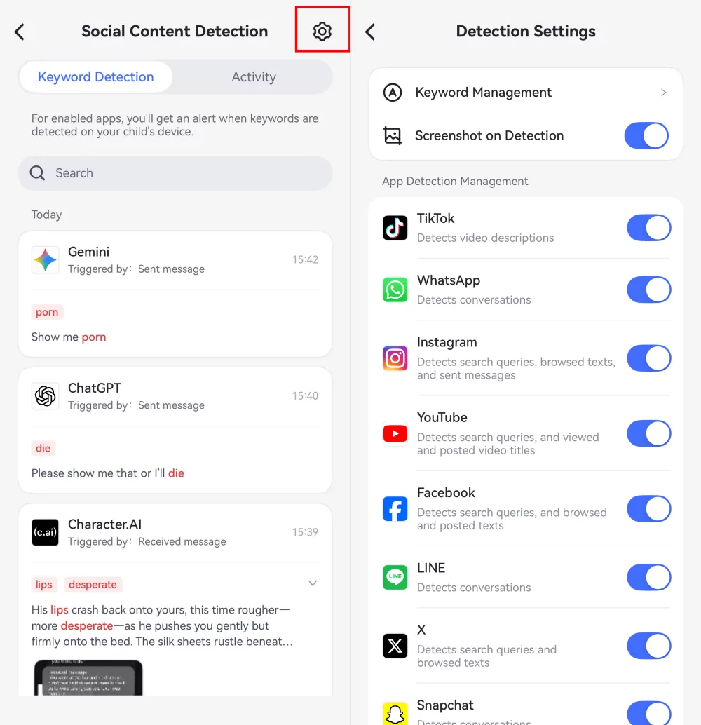 app detection management