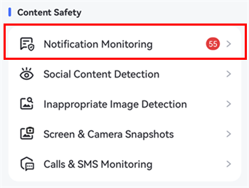 tap on notifications