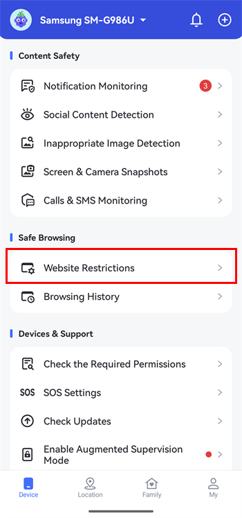 tap website restrictions