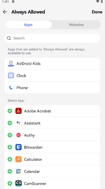 airdroid always allowed