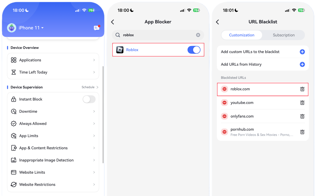 block Roblox on iPhone with AirDroid