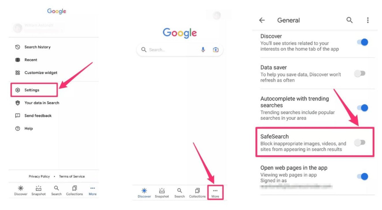 Google Safesearch setting