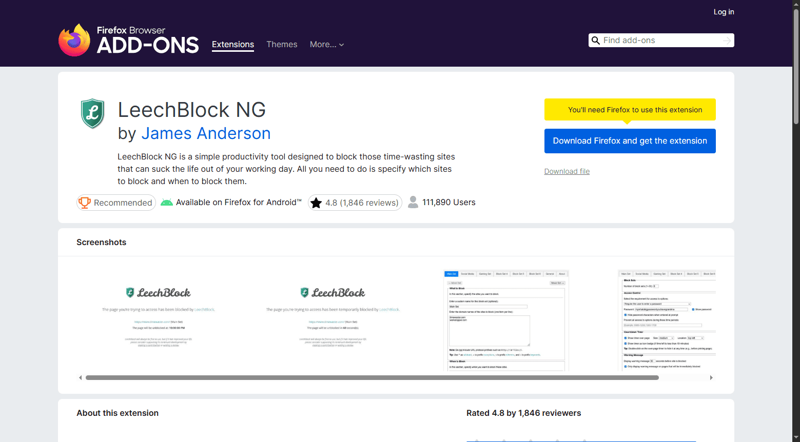 install add-ons to block adult sites on Firfox