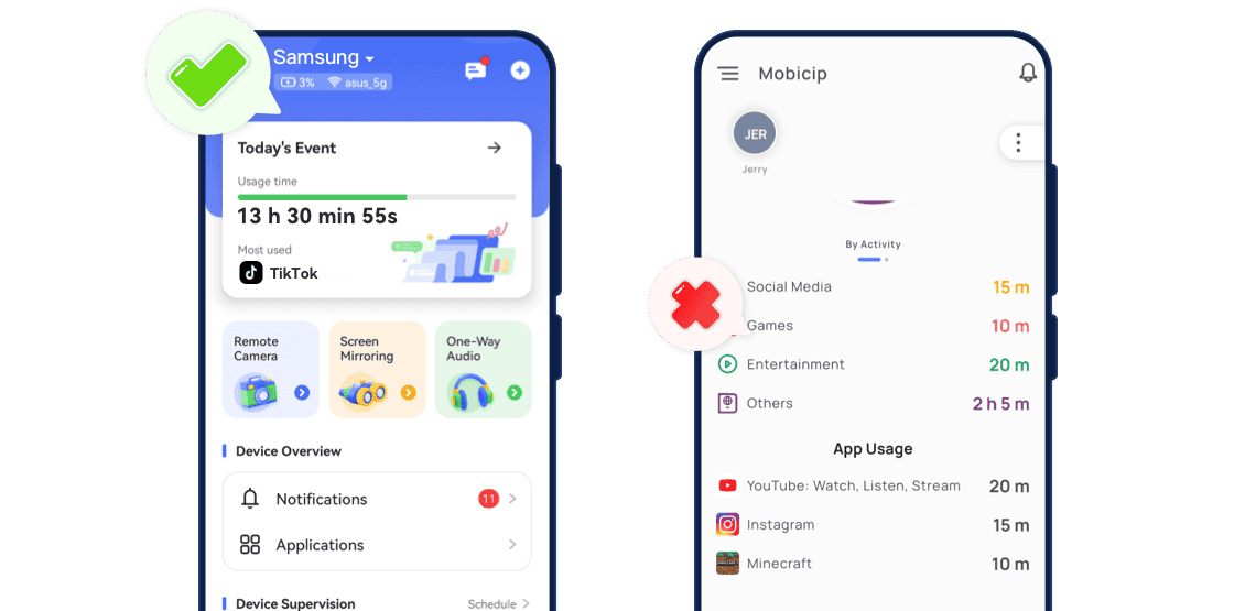 AirDroid Parental Control vs Mobicip