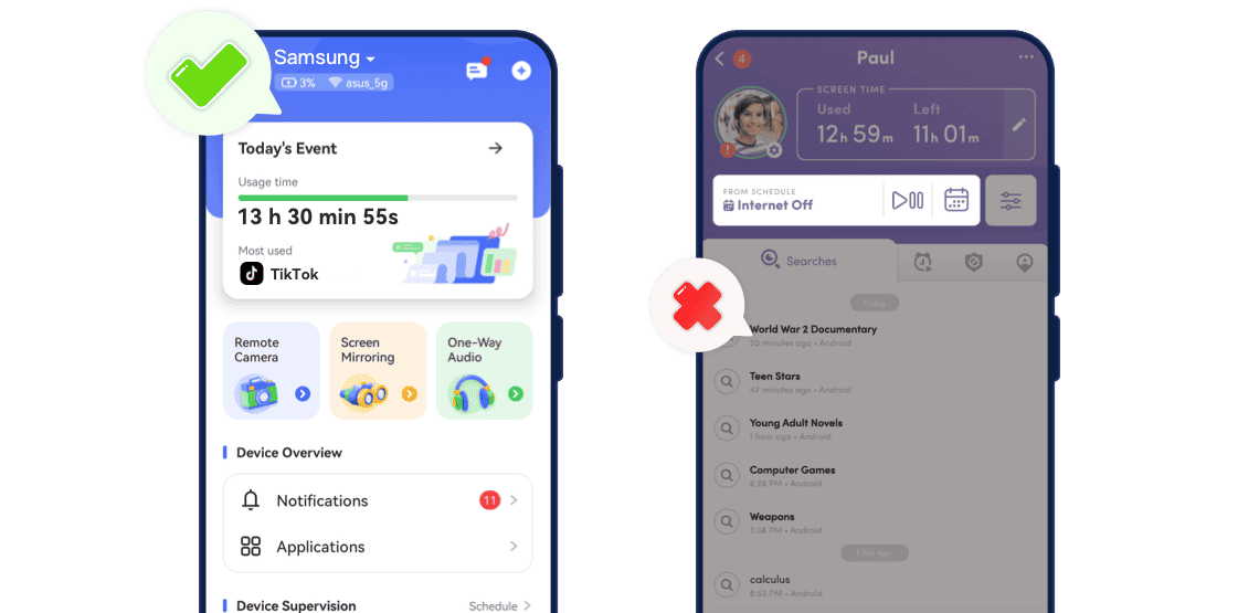 AirDroid vs Net Nanny