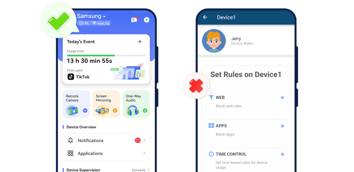 AirDroid Parental Control vs SecureTeen