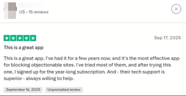Avaliação positiva do Canopy no Trustpilot 01