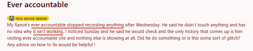 Ever Accountable Reddit review