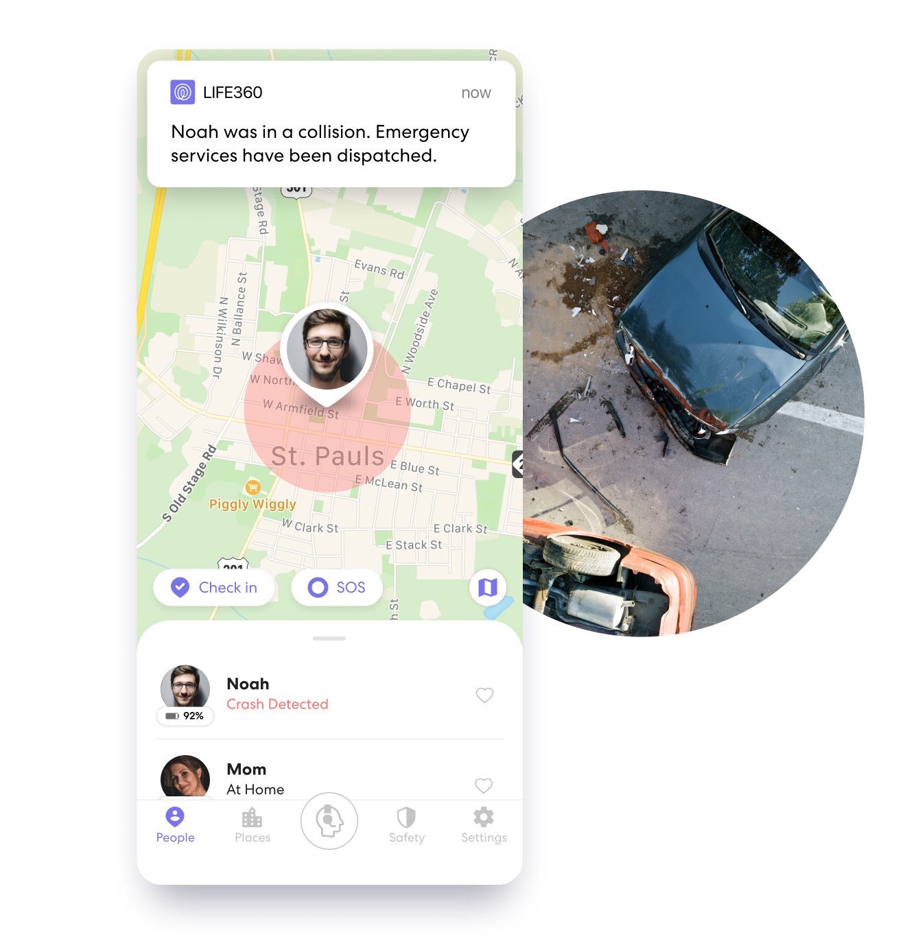 Life360 car crash detection