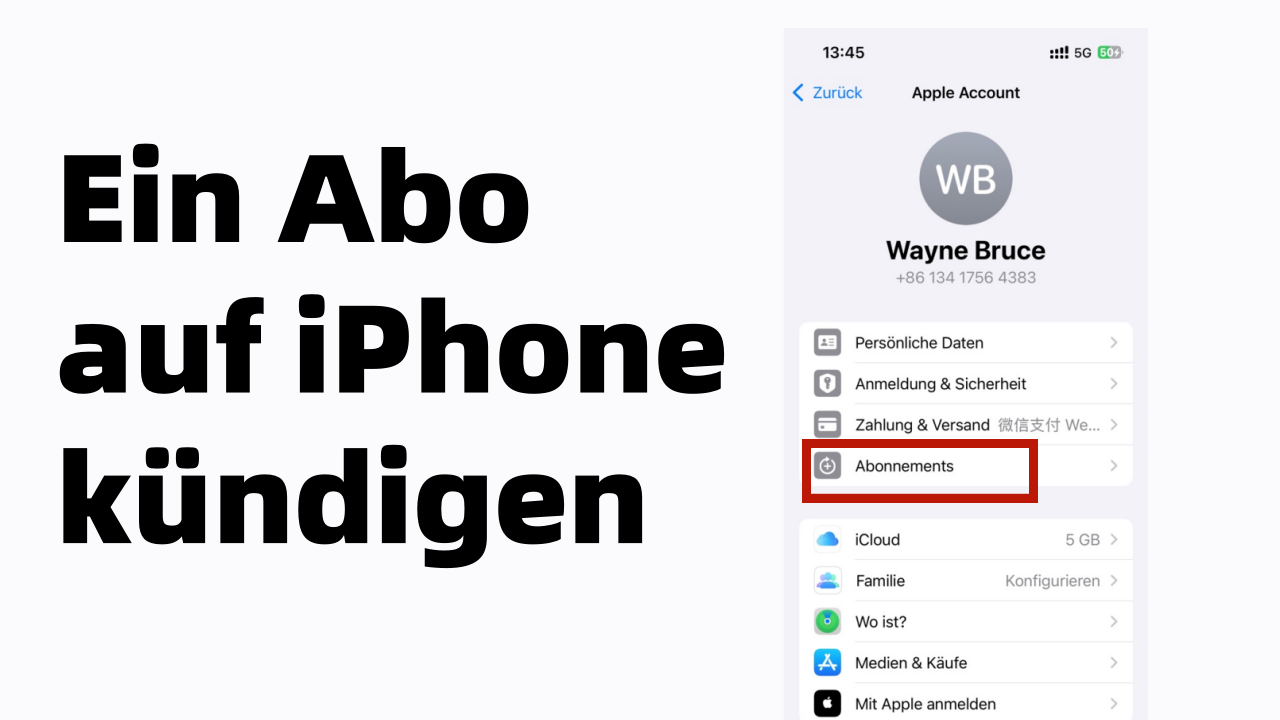 Abo kündigen auf iPhone