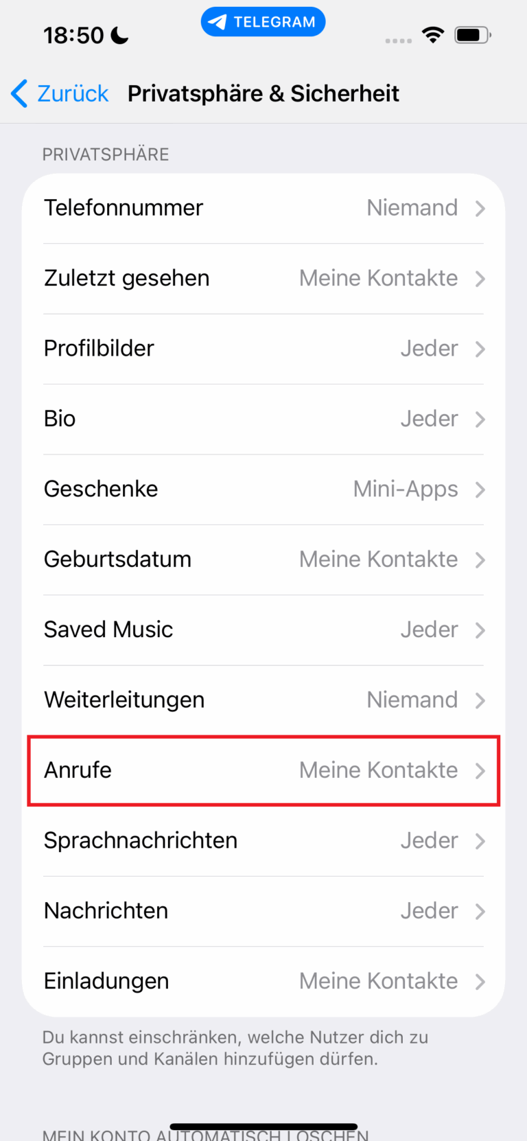 Anrufbeschränkungen konfigurieren