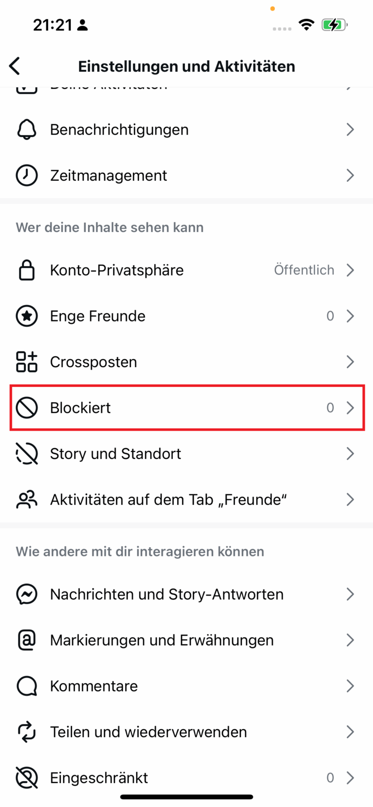 Blockiert