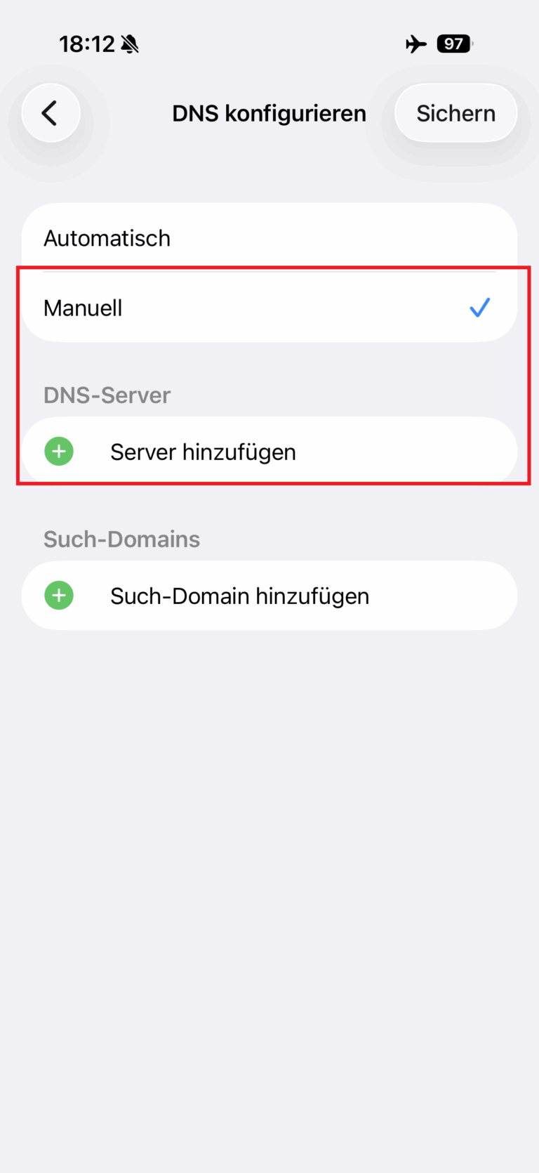 DNS Server hinzufuergen