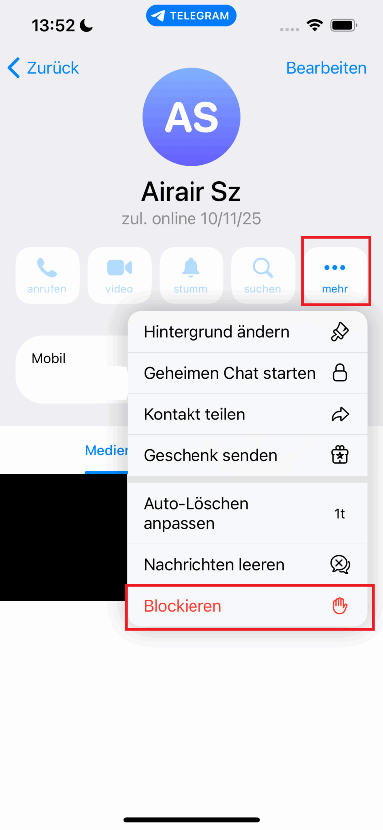 Einzelpersonen blockieren