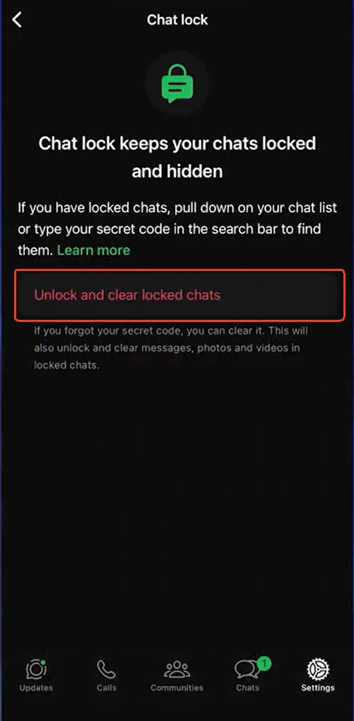 Gesperrte Chats entsperren und leeren