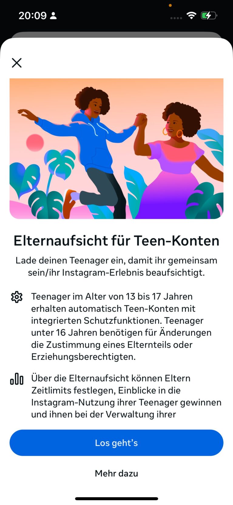 Instagram Eleternaufsicht für Teen Konten