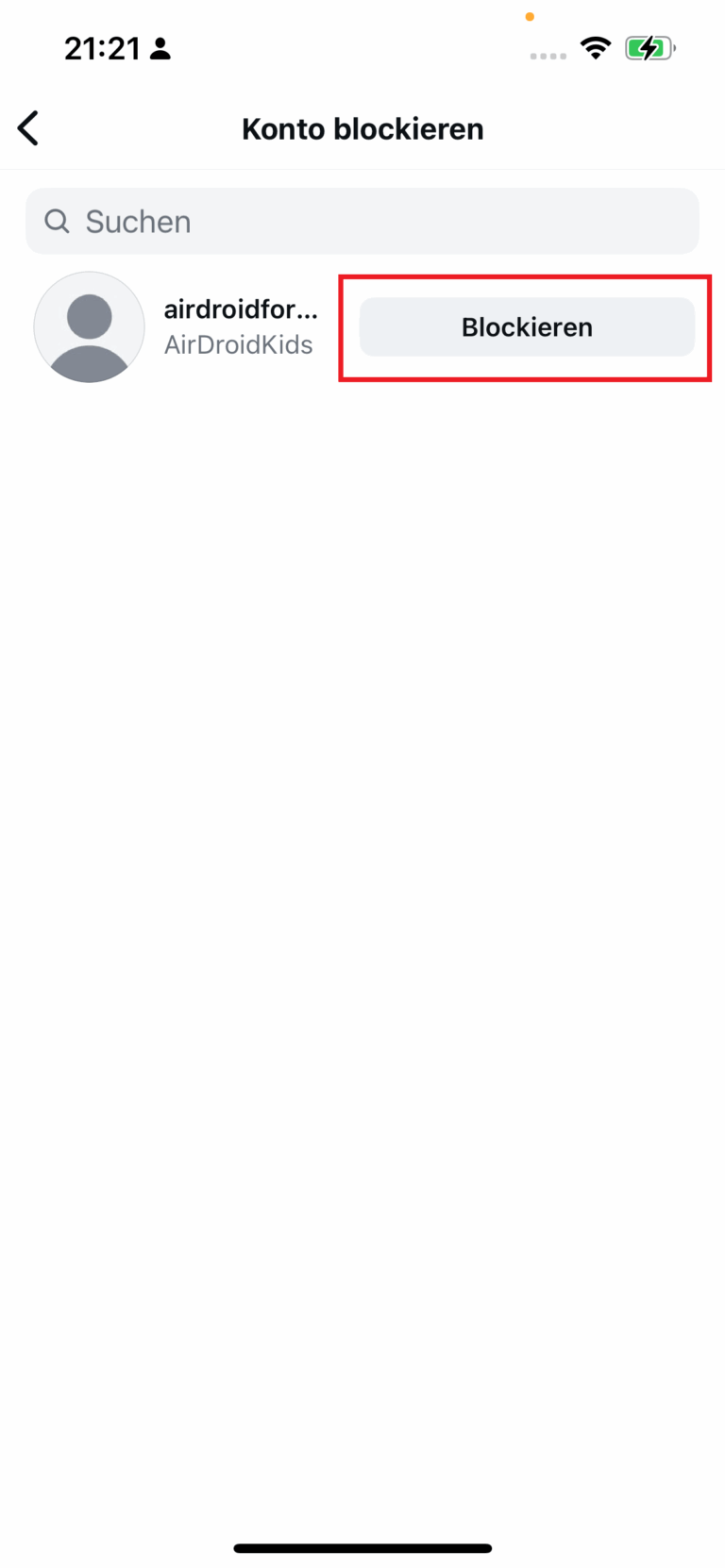 Konto blockieren
