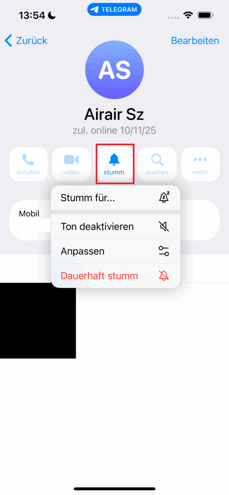 Nutzer stummschalten