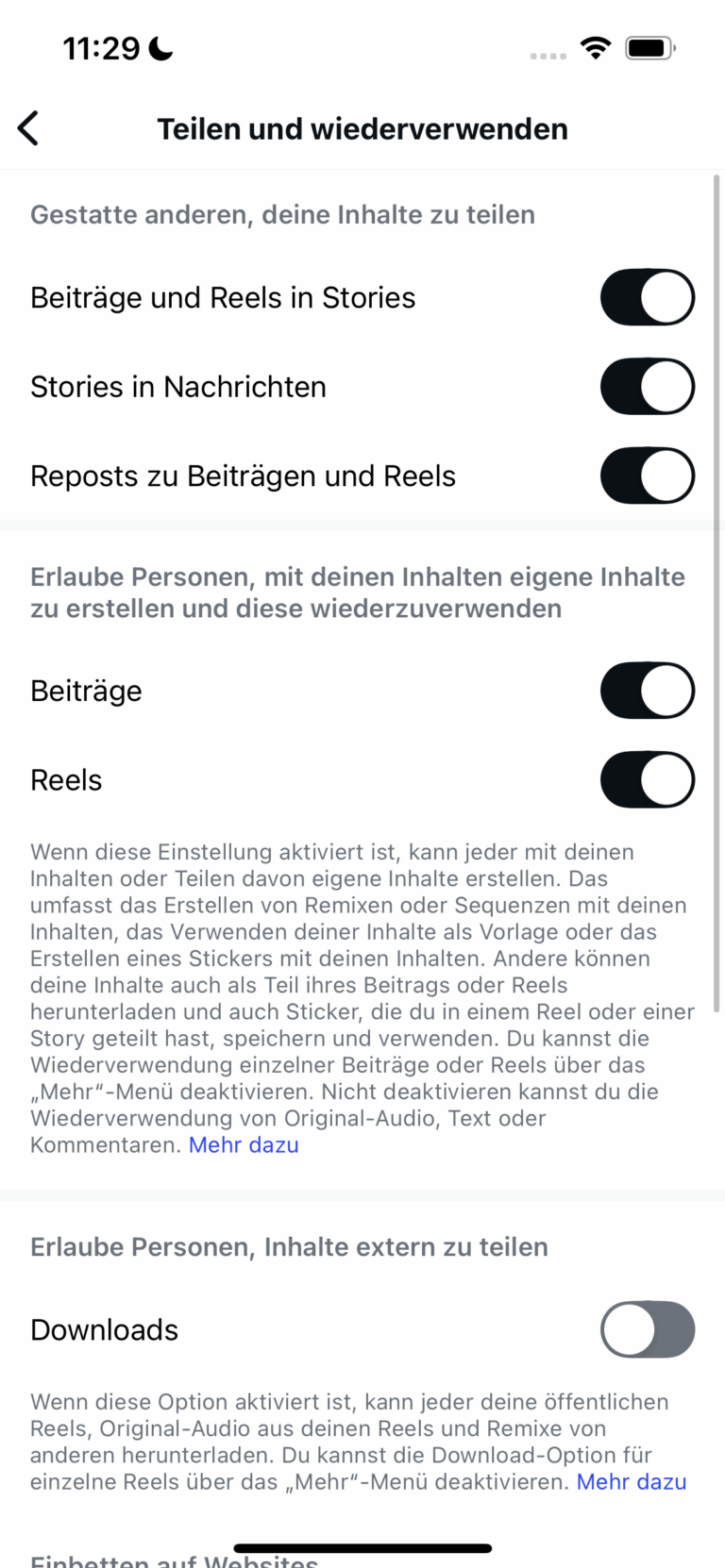 Teilen und Wiederverwenden