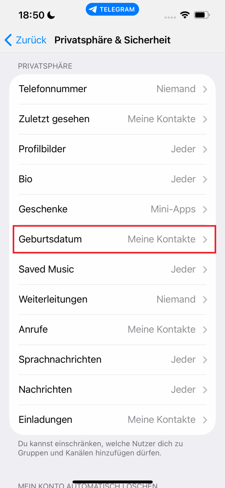 Weitergeleitete Nachrichten schützen