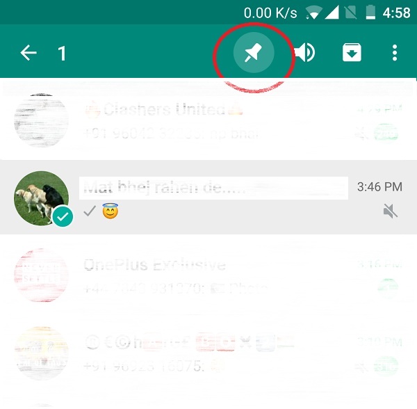 WhatsApp Chat auf Android anpinnen