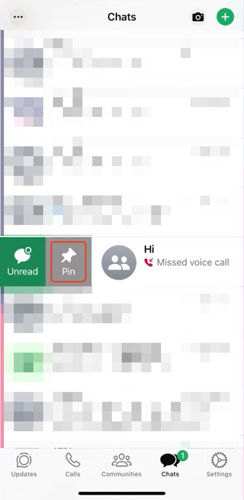 WhatsApp Chat auf iPhone anpinnen