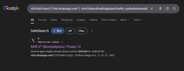 WhatsApp-Gruppen Finden Google-Suche