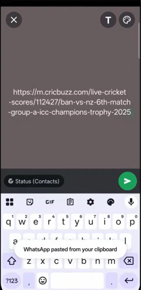 WhatsApp-Status Link einfügen