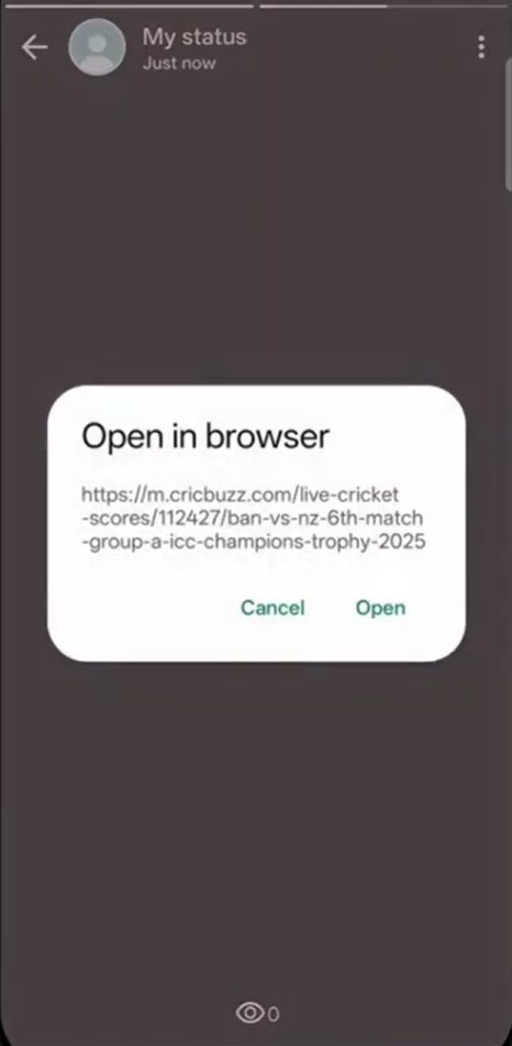 WhatsApp-Status Link einfügen