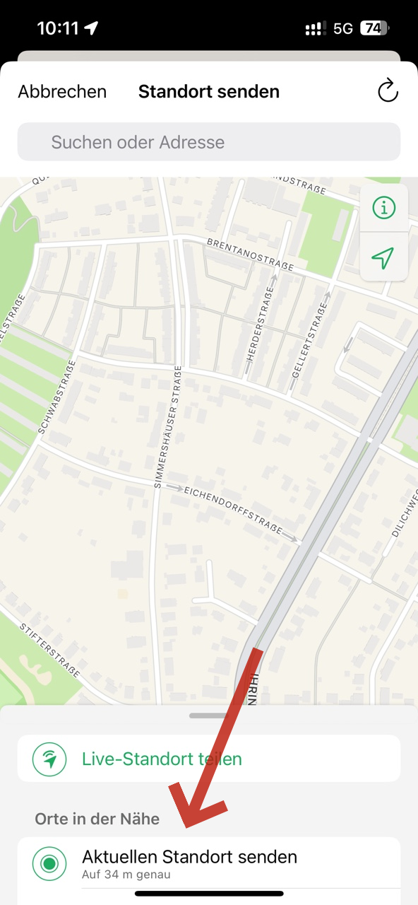 Standort WhatsApp von anderen sehen