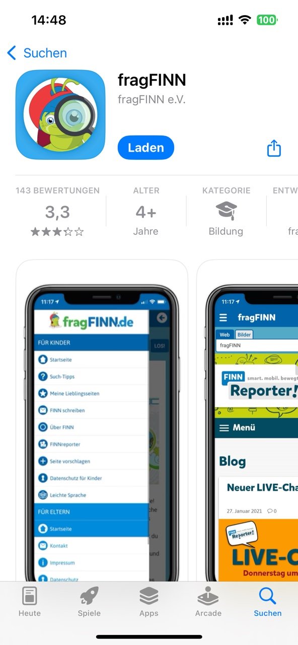 Alternative zu Google Family Link fragFINN App