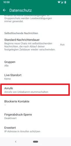Unbekannte Anrufe und Nummern auf WhatsApp blockieren