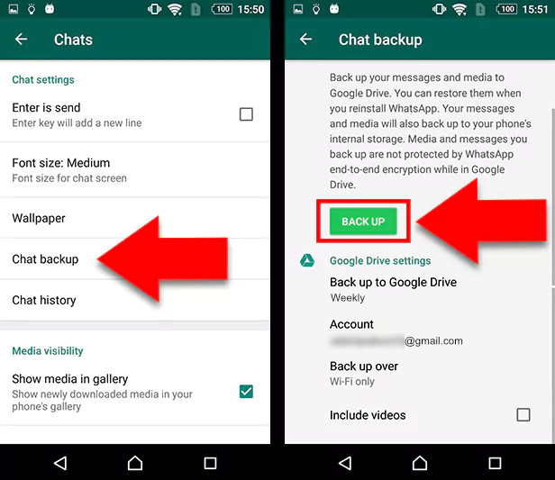 WhatsApp Backup Android