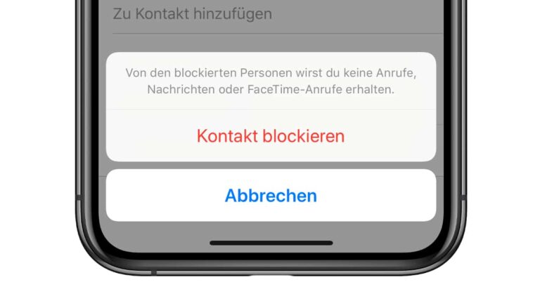 Kontakt blockieren