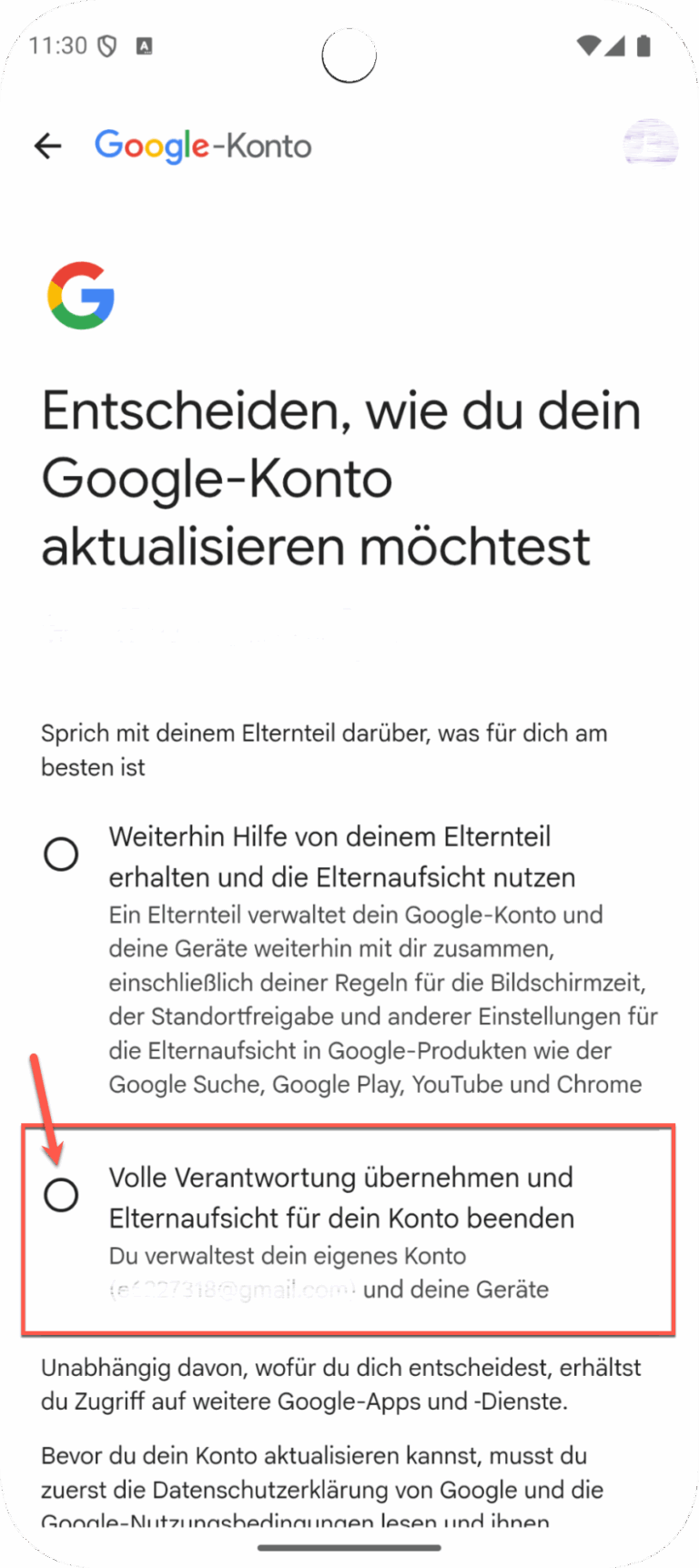 familylink entfernen
