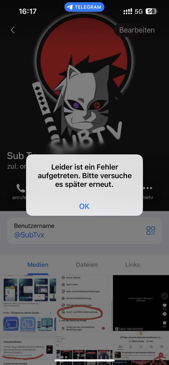 Geheimen Chat nicht starten