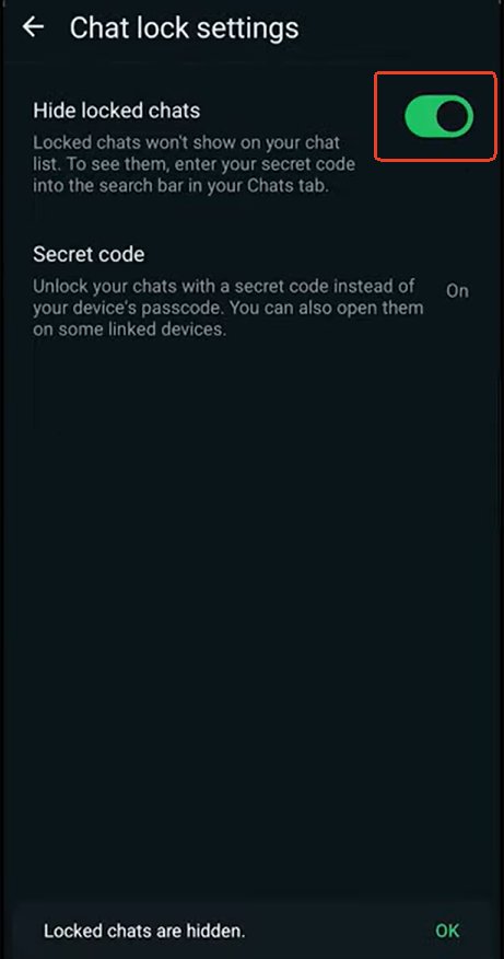 Gesperrte Chats verbergen Android